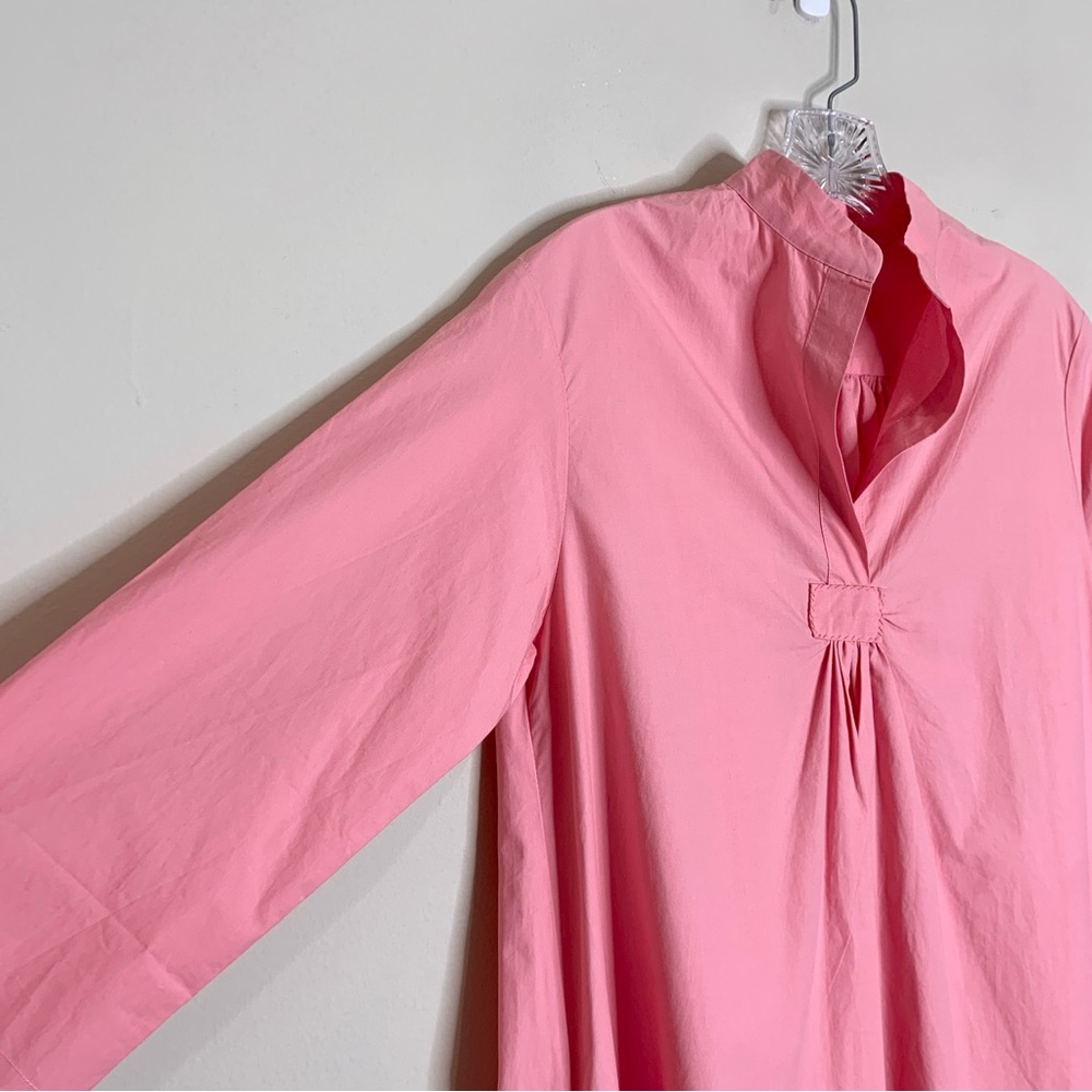 Sula Clothing Dewey Poplin Dress (Sz XS) Cotton A-Line Midi Tunic Sea Pink - Picture 7 of 16